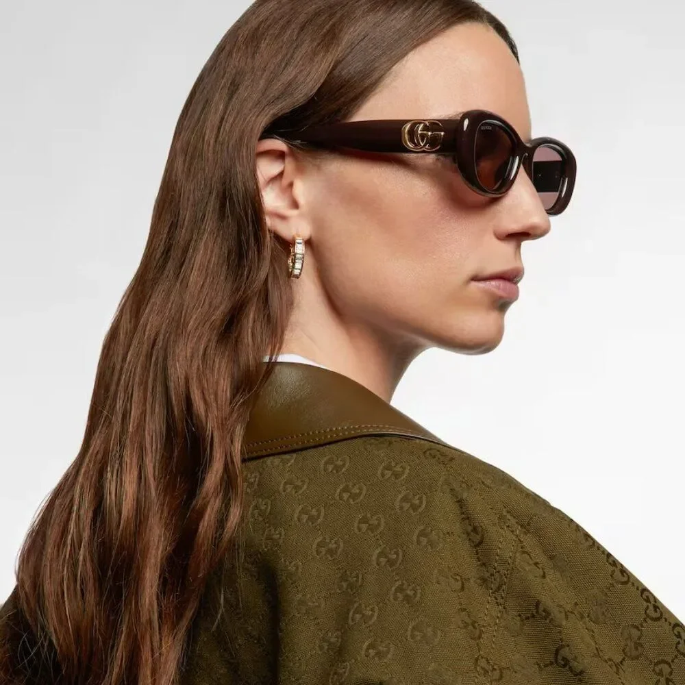 Gucci Women Sunglasses Burgundy Red Oval GG1829SK 003 NEW AUTHENTIC - Picture 11 of 11